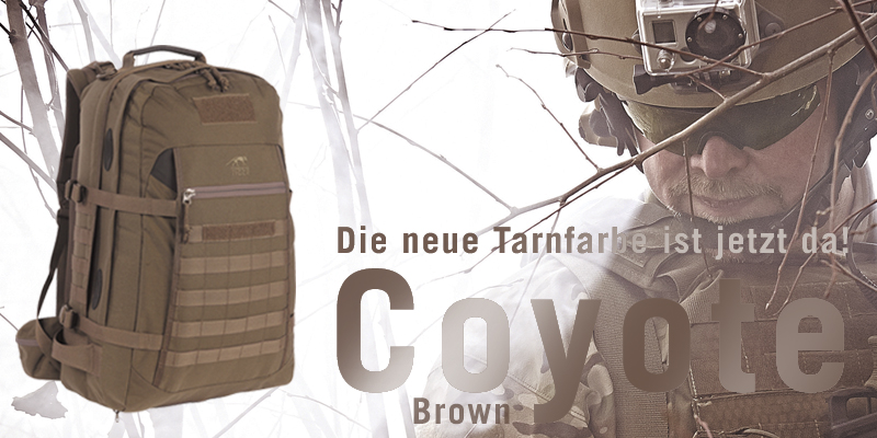 Tasmanian Tiger in Coyote Brown! Ausrüstung von Tasmanian Tiger gibt es auch in der Farbe Coyote Brown.
